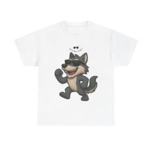 M T-shirt - Cool Wolf Unisex Heavy Cotton Tee