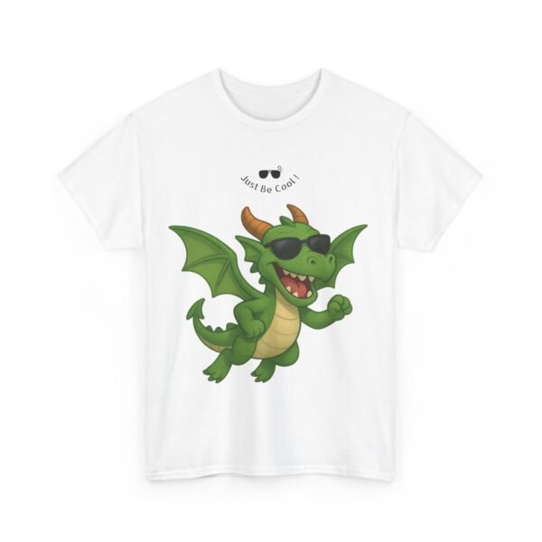 T-shirt - Cool Dragon Unisex Heavy Cotton Tee - Image 3